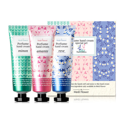 Medi Flower Perfume Three Stories Hand Cream- Set of 3