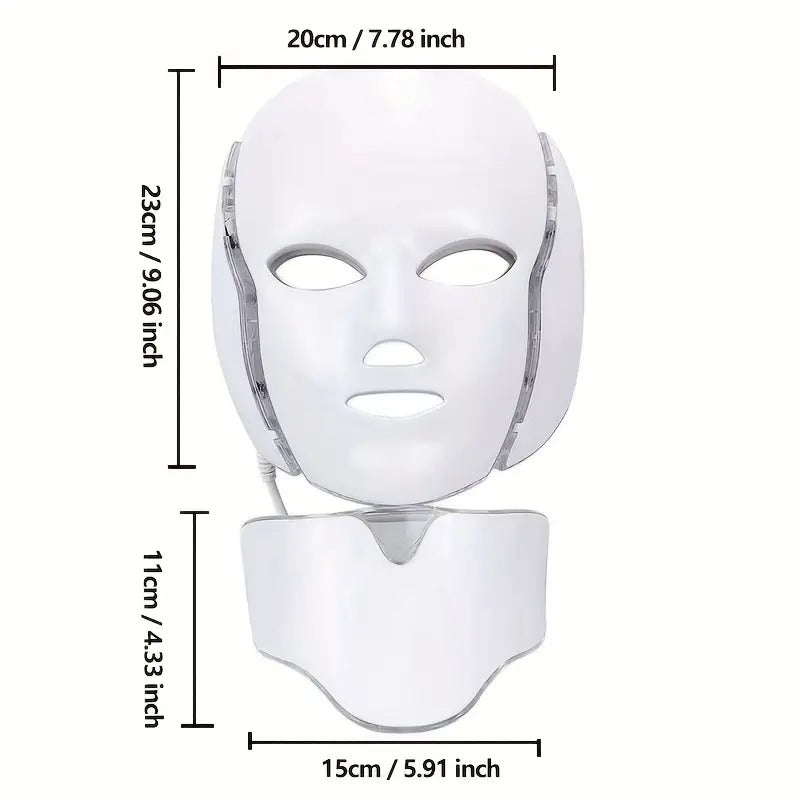 LED Face + Neck Mask (7 Colors) usb charged