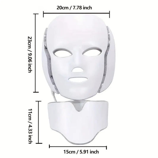 LED Face + Neck Mask (7 Colors) usb charged